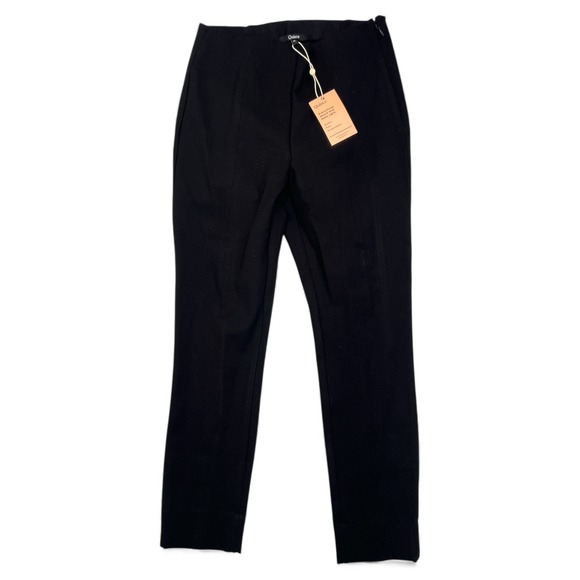 Quince | Ultra Stretch Ponte Pintuck Ankle Black Pants Size Medium Quiet Luxury - Picture 6 of 10